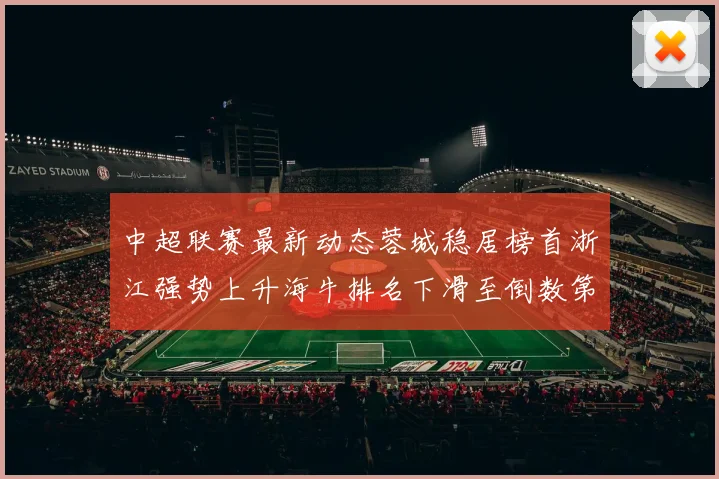 中超联赛最新动态蓉城稳居榜首浙江强势上升海牛排名下滑至倒数第三